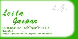 leila gaspar business card